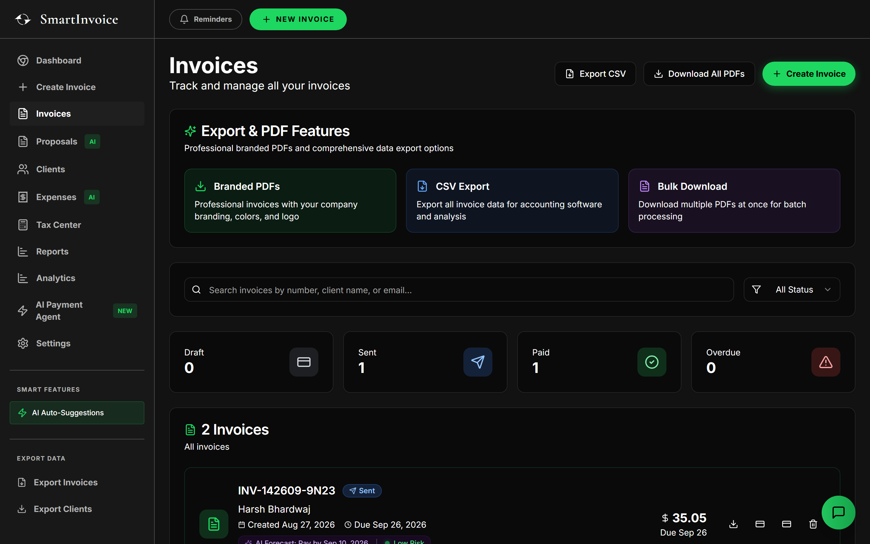Invoices Directory Dashboard